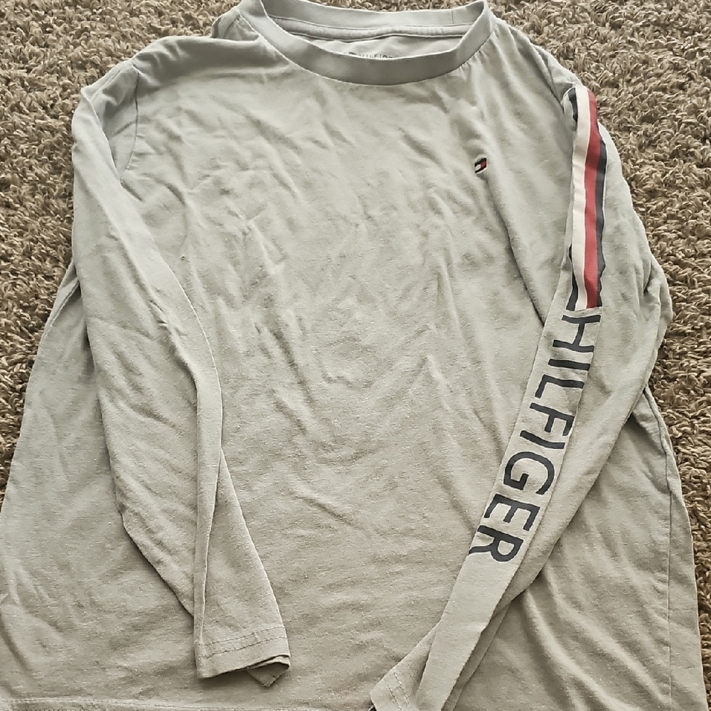 Tommy Hilfiger Gray Long Sleeve Shirt for Men